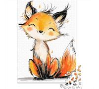 Cute Fox Illustration-3 Jigsaw Puzzles Puzzles for Adults Kids. 1000 Piece Great Gifts Challenge Toy Educational Game Home Decoration for Educational Games Gifts 38x26cm/1000pcs