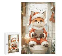 Cute Fox in Santa Suit: Winter Activity Gift, 1000 PCS Decorative Jigsaw for Grown-Ups; for Shared Table Time