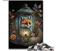Cute Fox Jigsaw Puzzles for Adults 1000 Piece Puzzle, Staycation Kill Time Every Piece Is Unique - Challenging Family Fun Game (26x38cm)