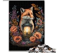 Cute Fox Jigsaw Puzzles for Adults, Challenging Game Toys Every Piece Is Unique - Challenging Family Fun Game (26x38cm)