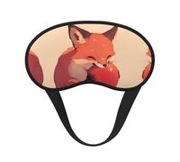 Cute Fox Light-Blocking Sleeping Eye Mask – Ultra-Soft and Comfortable, Perfect for Travel, Camping, Shift Work, and Meditation with Adjustable Straps