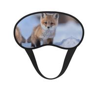 Cute Fox Light-Blocking Sleeping Eye Mask – Ultra-Soft and Comfortable, Perfect for Travel, Camping, Shift Work, and Meditation with Adjustable Straps