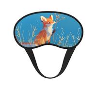 Cute Fox Light-Blocking Sleeping Eye Mask – Ultra-Soft and Comfortable, Perfect for Travel, Camping, Shift Work, and Meditation with Adjustable Straps