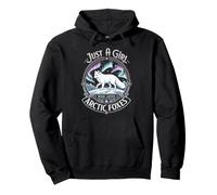 Cute Fox Lover Just A Girl Who Loves Arctic Foxes Pullover Hoodie