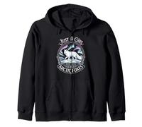 Cute Fox Lover Just A Girl Who Loves Arctic Foxes Zip Hoodie