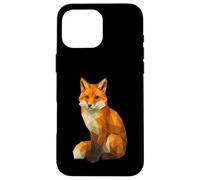 Cute Fox Low Poly Geometric Animal Wildlife Polygon Case for iPhone 16 Pro Max