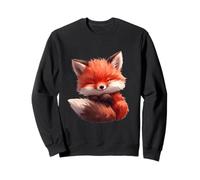 Cute Fox Minimalist Cozy Illustration Sweatshirt
