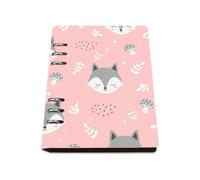 Cute Fox Notebook A5, Pu Leather Notebooks, Lined Paper Diary Notebook 180Pages/90Sheets, Notes Book for Meeting, Notepad A5 for Dairy, College Supplies Journal Diary
