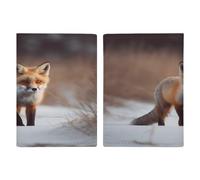 Cute Fox Passport Card Holder Travel Passport Covers Case Pu Passport Book Cover Passport Wallet Cover Case Passport Protective Cover Unisex Passport Protector, style, 20.3x13.8cm