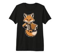Cute Fox Playing Accordion Folk Music Lover Premium T-Shirt