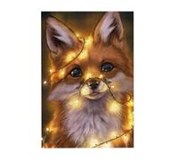 Cute fox Printed Wooden Puzzle 300 Piece, Cute Puzzle Game in Plastic Box for Family Entertainment and Brain Training Gifts