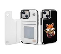 Cute Fox Ramen Leather Flip Phone Case Wallet Cover Compatible with iPhone 13/13 Mini/13 Pro/13 Pro Max