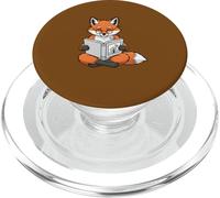 Cute Fox Reading Book Glasses Animal Bookworm Librarian PopSockets PopGrip for MagSafe