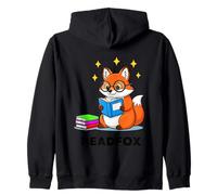 Cute Fox Reading Book Smart Reader READFOX Zip Hoodie