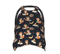Cute Fox Sky Print Baby Car Seat Covers, Breathable Nursing Cover Breastfeeding Cover, Stroller Covers, Multi-use Infant Carseat Canopy, Baby Boys Girls Newborn Essentials