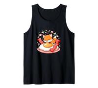 Cute Fox Sleeping On Egg with Bacon Hearts Tank Top