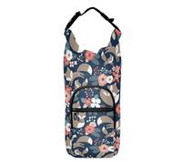 Cute Fox Sling Water Bottle Holder Zippered Insulated Water Bottle Holder Backpack Water Bottle Holder Fits 20/24/32/40 oz Bottles