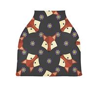 Cute Fox Snow Stretchy Baby Car Seat Cover,Canopy Nursing Covers,Soft Breathable Windproof Scarf Changepad for Winter Infant Breastfeeding Boys