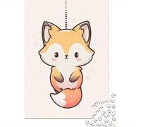 Cute Fox Sticker-6 Jigsaw Puzzles Puzzle for Adults Kids. 1000 Pieces Impossible Challenge Toy Educational Games Home Decoration for Adults& Kids Age 14 Years Up 52x38cm/1000pcs