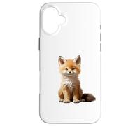 Cute Fox Theme Illustration Animal Lover Case for iPhone 16 Plus