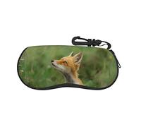 Cute Fox Ultra Light glasses case, Porteble Travel Slip in Eyeglasses Bag Sunglasses Pouch Holder with Belt Clip