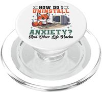 Cute Fox Uninstall Anxiety Retro Computer How Do I PopSockets PopGrip for MagSafe