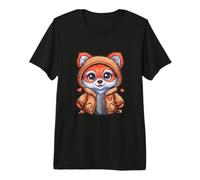 Cute Fox with Bear Outfit Premium T-Shirt