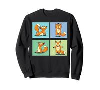Cute Fox Yoga Animal Meditation Zen Stretch Pose Sweatshirt