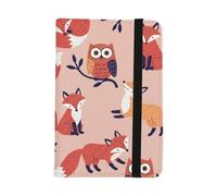 Cute Foxes and Owls Passport Holder, Pu Leather Mr and Mrs Passport Covers, Travel Gift, Holiday Accessories, Holiday Ducument Holder for Passports Tickets Money Boarding Passes, ID Card Cover