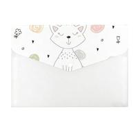 Cute Foxes Folders for Paperwork A4, Folders with Dividers, Small Folder, Uni Essentials Stationery A4 Wallet, Expanding File with Snap Button, Pouches for School Office Home Travel