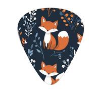Cute Foxes Guitar Picks Gift Set - Smooth Durable Plectrums For Acoustic, Electric & Bass Guitar, Perfect Present For Guitar Lovers & Musicians