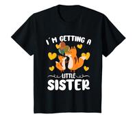 Cute Foxes I´m Getting A Little Sister Girls T-Shirt