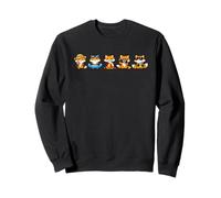 Cute Foxes in a Row Squad Funny Summer Vacation Vibes Sweatshirt