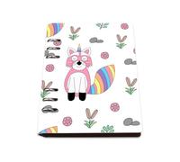 Cute Foxes Notebook, Pu Leather Notebooks A5, Lined Paper Lined Notebook 180Pages/90Sheets, Note Books for Writing, Workbook for Meeting, Student Essentials University Women Man