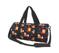 Cute Foxes Print Travel Duffle Bag, Sports Gym Bags for Women Men, Carry On Weekender Overnight Personal Item Travel Bags