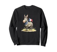 Cute France Donkey Graphic Sweatshirt