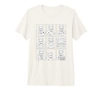 Cute French Bull Dog Baking Pastry Chef Premium T-Shirt