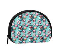 Cute French Bulldog A Print Coin Purse - Mini Coin Purses for Women, Cute Small Change Purse Coins Pouch