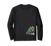 Cute French Bulldog Dog in a Christmas Tree for Men Women Long Sleeve T-Shirt