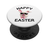 Cute French Bulldog Easter Bunny Dog Happy Easter PopSockets Adhesive PopGrip