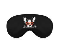 Cute French Bulldog Eye Mask with Adjustable Strap for Men and Women Night Sleeping Travel Nap