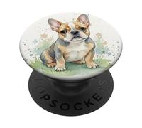 Cute French Bulldog frenchie - watercolour design PopSockets Adhesive PopGrip