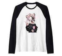 Cute French Bulldog Funny Dog Lover Graphic Playful Vibrant Raglan Baseball Tee