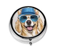 Cute French Bulldog Print Personalised Portable Pillbox with,Mini Pillbox Compact and Convenient Pill Organiser for Storing and Organising Pills