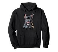 Cute French Bulldog Puppy Dog Face Portrait Pullover Hoodie