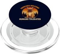 Cute French Bulldog Retro Frenchies Welcome Humans Tolerated PopSockets PopGrip for MagSafe