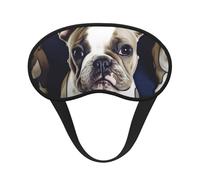 Cute French Bulldog Sleep Mask for Side Sleepers: Blackout Eye Masks for Sleeping - Soft Breathable Soft Eye Shade Cover for Travel - Adjustable Night Blindfold for Men Women Gifts