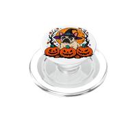 Cute French Bulldog Witch Hat Halloween Pumpkin Dog PopSockets PopGrip for MagSafe