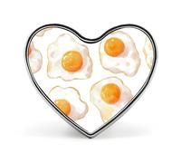 Cute Fried Eggs Heart Shaped Enamel Brooch Pin Button Badges Decoration Hat Clothing Bag Accessories Gift Crafts