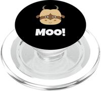 Cute Friendly Bull Says Moo For Kids Women And Men PopSockets PopGrip for MagSafe